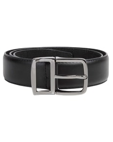 D555 Ashton Belt With Metal Keeper Black